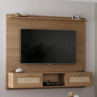 Imagem de Painel com Suporte para Tv até 72 Polegadas 2 Portas Multimóveis Cr45319 Carvalho