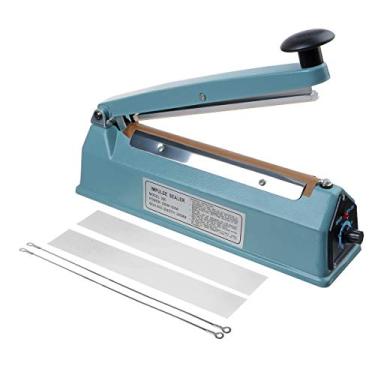 Imagem de TENINYU 8" (200Mm) Impulse Sealer Upgrade Thicken Iron Case - Kit De Fechamento De Máquina De Selagem A Quente De Saco Plástico Manual Com Temporizador Ajustável, Portátil Com Elemento De Substituiç