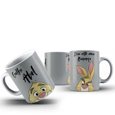 Imagem de Caneca Coelho Abel Ursinho Pooh 325ml Cerâmica Estampa Linda