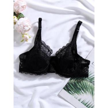 Imagem de Sutiã plus Size Com Renda, Bojo Push-Up, Arame, Bralette Sexy, Lingeri