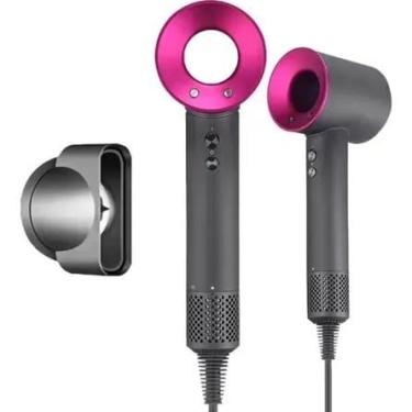 Imagem de Secador de Cabelo 110v Iônico Secagem Rápida Ar Quente/Frio Silencioso 1600W (Pink/cinza-220v)