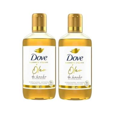Imagem de Kit 2 Sabonete Líquido Dove Óleo De Banho Glicerinado 240ml