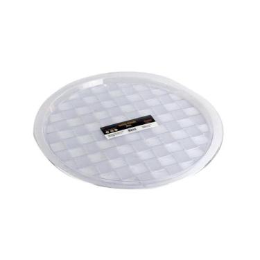 Imagem de Bandeja de Plástico 38x38cm Redonda Ibiza - Tudo em Caixa