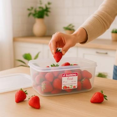 Imagem de Pote Alimentos Sanremo 3,2L Retangular Freezer Microondas Hermético Geladeira