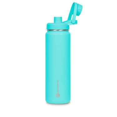 Imagem de Garrafa Térmica Inox 750ml Com Bico e Tampa Azul Claro Goldentec