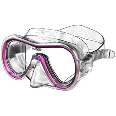 Imagem de Máscara de silicone macia Seac Giglio Snorkeling and Swimming, lentes únicas, MD Pink, One Size