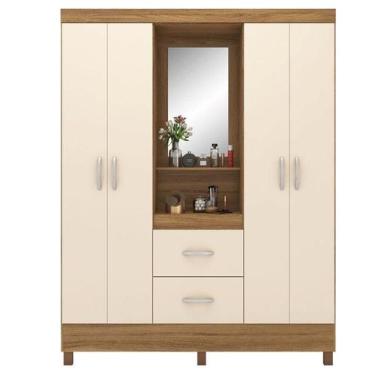 Imagem de Guarda Roupa Casal Capelinha Lord Amêndola Off White - Demóbile - Demo