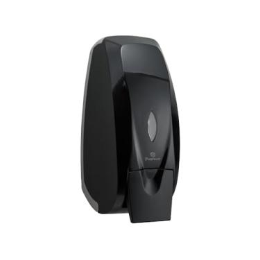 Imagem de Dispenser Saboneteira 800ml Plástico ABS Alta Resistência Sabonete Líquido Álcool Gel Detergente Botão Push Visor Transparente Banheiro Cozinha Clínica Academia (1, Preto)