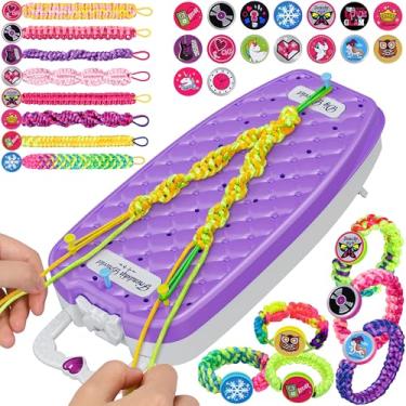 Imagem de Dpai Kit Para Fazer Pulseiras Da Amizade Meninas, Brinquedos Artesanais Diy, Cordões De Joias, As Melhores Ideias Presentes Aniversário Meninas 6, 7, 8, 9, 10, 11, 12 Anos Ou Mais (Roxo)