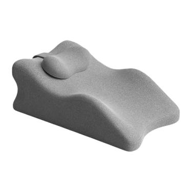 Imagem de predolo Travesseiro de espuma viscoelástica em cunha para deitar na cama, travesseiro para abdômen, escritório em casa, costas e cintura, Encosto de Cabeça Cinza Claro