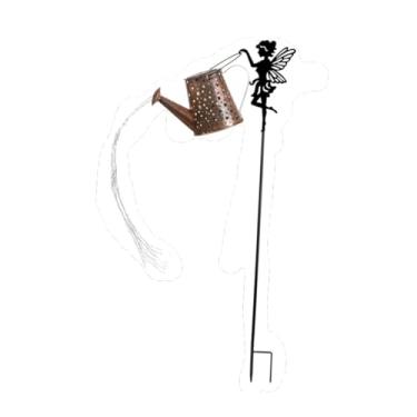 Imagem de WeiLaiKeQi Lâmpada de jardim LED com luz de fada movida a energia solar, regador preto à prova d'água, lanterna solar para festa e paisagismo