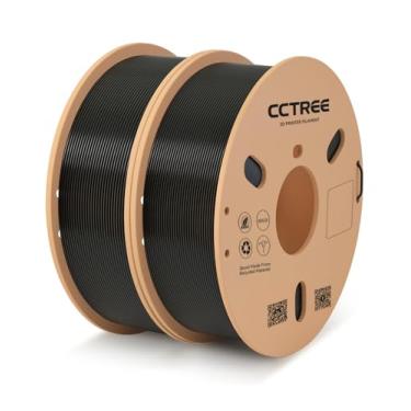 Imagem de CCTREE Filamento de impressora 3D PLA de 1,75 mm, filamento PLA de 1,75 mm, pacote de 2 kg para impressão 3D, precisão dimensional +/- 0,02 mm, serve na maioria das impressoras 3D FDM (preto pacote