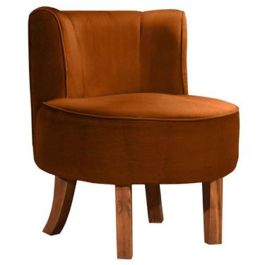 Imagem de Cadeira Decorativa Oliva Via Encanto Veludo Cobre