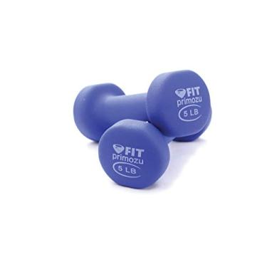 Imagem de Primozu Halteres de neoprene FIT | 2,26 kg - azul-claro - par