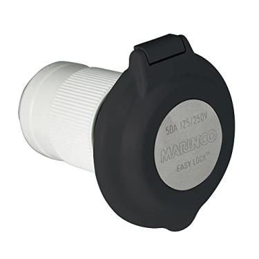 Imagem de Marinco ParkPower 50 Amp, 125/250V Easy Lock Watertight Glass-Filled Poliéster Contorno Preto Power Inlet, Preto
