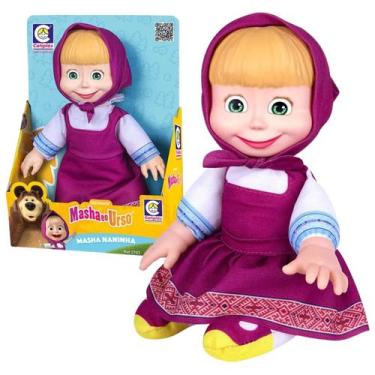 Imagem de Boneca De Pano Masha Naninha Super Macia e Fofa Inspirada No Desenho M