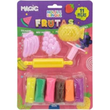 Imagem de Massinha de modelar frutas - molde e brinque 11 peças - Magic Kids, 3