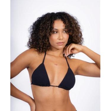 Imagem de Top biquíni cortininha preto textura - Modele, M