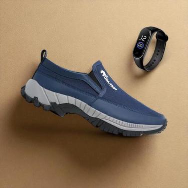 Imagem de Kit Tênis Adventure Masculino Solado Antiderrapante Calce Facil Slip-O