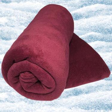 Imagem de Cobertor Manta Aconchego Casal Ultrasoft Dupla Face - Vinho - 100% Pol