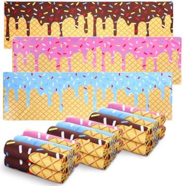 Imagem de Breling 18 peças de toalha de gelo de beisebol de 101 x 30 cm respirável frio softball futebol toalha de gelo para lembrancinhas de festa esportiva presente do time