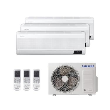 Imagem de Ar Condicionado Multi Split Inverter Windfree Samsung 24.000 BTUs (3 Evap 9.000) Quente/Frio 220V Monofásico