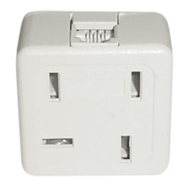 Imagem de Plug Telef.femea C/JACK Lateral Marfim Tomada - BITS