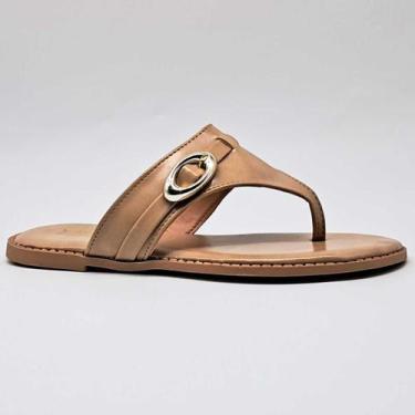 Imagem de Sandália Feminina NS Marina Carvalho Rasteirinha Leve F1733, Bistro, 3