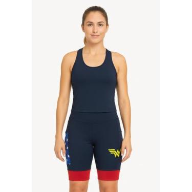 Imagem de bermuda para ciclista da mulher maravilha - Nascer dos Sol, Azul com u