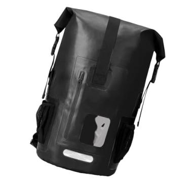 Imagem de Dynwave Mochila impermeável de 35 litros, mochila seca com alça peitoral, design ergonômico de PVC para aventuras ao ar livre, versátil, Preto