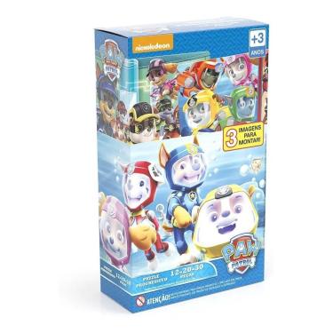 Imagem de Quebra-Cabeca - Progressivo Patrulha Canina 12, 20 e 30 Pecas GROW