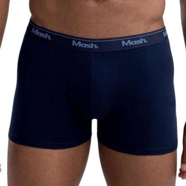 Imagem de Cueca Mash 170.26 Boxer Malha Dupla Frontal Algodão, Marinho, Az08, GG