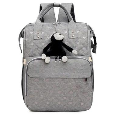 Imagem de Mochila Bolsa Maternidade Reforçada kit Vira Berço Portátil - no-brand