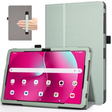 Imagem de RSAquar Capa para 10,1 polegadas REVVL Tab 2 (modelo: 9185W, versão 2025) com alça para caneta, capa leve dobrável com alça de mão para tablet Revvl Tab 2, Sage