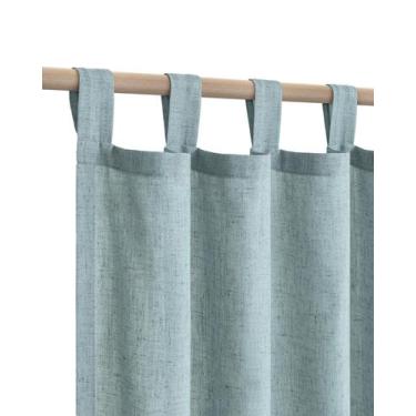 Imagem de Cortinas KOUFALL Aqua Mint Green, linho transparente, 213 cm de compri