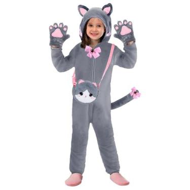 Imagem de Fantasia Gifts2U Halloween Cat para meninas, macacão de 7 a 8 anos