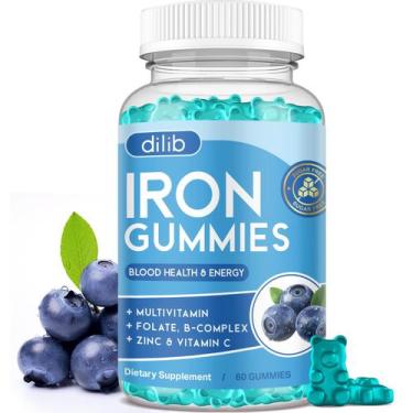 Imagem de Suplemento de ferro Dilib Iron Gummies com multivitamínico 60% vegano