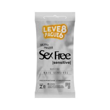 Imagem de Preservativo Sex Free Sensitive Mais Fino 8 Unidades