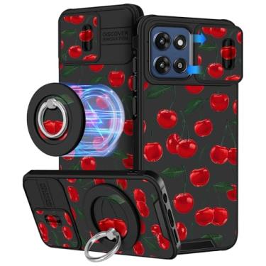 Imagem de Buleens Capa para Moto G Stylus 2025 - Design fofo com suporte de anel e capa de câmera feminina estética feminina bonita Kawaii Cherry capa de telefone para Moto G Stylus 5G 2025 capa compatível com