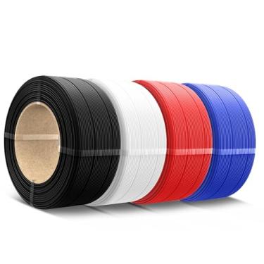 Imagem de SUNLU Filamento PLA refil de 1,75 mm, refil de filamento de impressora 3D PLA adequado para filamento de laboratório de bambu e carretéis SUNLU reutilizáveis, 0,5 kg por carretel, pacote com 4, 4