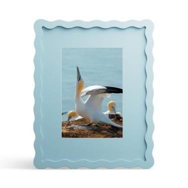 Imagem de Porta-retratos THKRLOF 8x10 cm com tapete para madeira azul de 5x7 cm