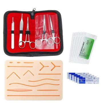 Imagem de Kit De Sutura De Pele Com 17 Peças Para Estudantes De Medicina Equipam