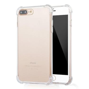 Imagem de USTIYA Capa para iPhone 8 Plus/iPhone 7 Plus ‎5,5 polegadas Uso Resistente, Bumper Absorção Choques em TPU Transparente Protector Câmera Espessamento nas Quatro Pontas da Carcasa