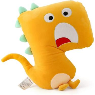 Imagem de Huoguo grande travesseiro de bicho de pelúcia de dinossauro para crian