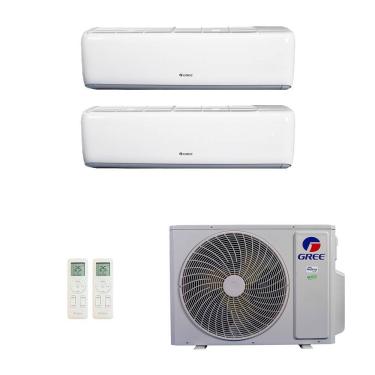 Imagem de Ar-Condicionado Multi Split Inverter Gree 24.000 (1x Evap HW 12.000 + 1x Evap HW 24.000) Quente/Frio 220V