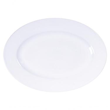 Imagem de Travessa Oval Tramontina Maria Augusta Em Porcelana Branca 40x29cm