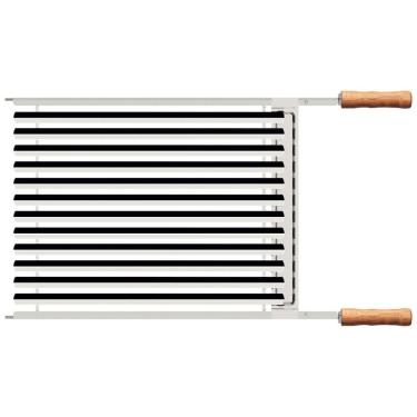 Imagem de Grelha Tramontina Churrasco 50x41cm Aço Inox Com Cabo De Madeira