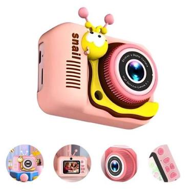 Imagem de Câmera Digital Rosa Infantil 720P Recarregável com Capa Anti choque Po