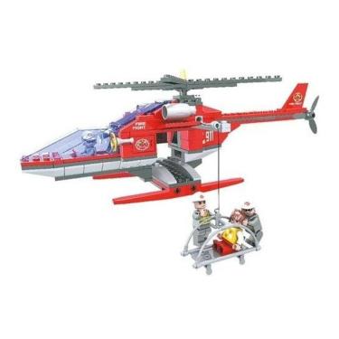 Imagem de Bloco De Montar Click It Helicóptero Bombeiro 208 Peças