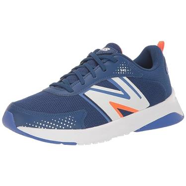 Imagem de New Balance Tênis de corrida infantil Dynasoft 545 V1 com cadarço, Céu noturno/laranja brilhante/azul marinho, 16